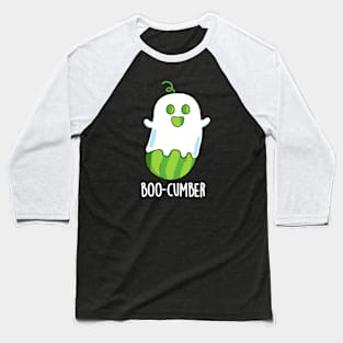 Boo-cumber Funny Ghost Cucumber Pun Baseball T-Shirt